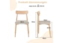 COSTWAY Esszimmerstuhl 2er Set gepolstert Eiche Landhaus Bild 5
