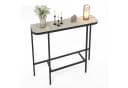 COSTWAY Konsolentisch Sinterstein Gold Grau Modern Bild 2