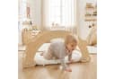 COSTWAY Kletterbogen 3-in-1 mit Kissen Natur Bild 1
