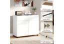 KOMFOTTEU Sideboard mit Arbeitsplatte Schwarz/Weiß Bild 5