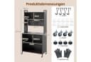 KOMFOTTEU Standregal Küchenschrank 5/6 Ebenen Arbeitsplatte Schränke Bild 3