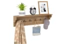 COSTWAY Wandgarderobe mit 6 Haken und Ablage Wandregal Bild 2