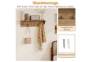 COSTWAY Wandgarderobe mit 6 Haken und Ablage Wandregal Bild 3