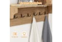 COSTWAY Wandgarderobe mit 6 Haken und Ablage Wandregal Bild 5