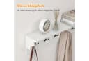 COSTWAY Wandgarderobe mit 6 Haken und Ablage Weiß Bild 3