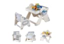 COSTWAY Kindersitzgruppe 6-in-1 Kindertisch Set mit Stuhl, klappbar Bild 2