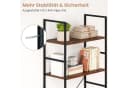 COSTWAY Bücherregal Standregal Metall Holz 160cm Braun Schwarz Bild 3