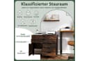 COSTWAY Rollcontainer mit 5 Schubladen Büroschrank weiß Bild 3