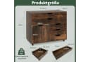 COSTWAY Rollcontainer mit 5 Schubladen Büroschrank weiß Bild 5