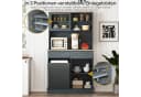 COSTWAY Küchenbuffet 38L Mülleimer Arbeitsplatte Hochschrank Weiß Bild 1