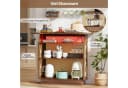 COSTWAY Bartisch LED Hausbar Weinschrank Rattan Braun Bild 3