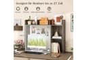COSTWAY Schreibtischregal Grau mit 4 Ablagen Bild 1