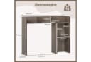 COSTWAY Schreibtischregal Grau mit 4 Ablagen Bild 3