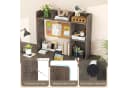 COSTWAY Schreibtischregal Grau mit 4 Ablagen Bild 5