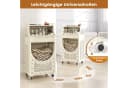 COSTWAY 3-stufiger Wäschekorbwagen 40L Beige Bild 5