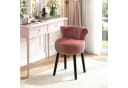COSTWAY Sitzhocker Samt Rosa gepolstert Holz Bild 1