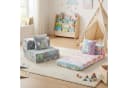 COSTWAY Kindersofa 3-in-1 Klappsofa-Bett Rosa Bild 1