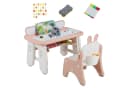 COSTWAY Kindersitzgruppe Spieltisch rosa höhenverstellbar mit Stuhl Bild 2