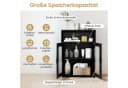 COSTWAY Badkommode mit Stauraum und verstellbarem Regal Bild 3