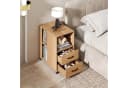 COSTWAY Beistelltisch mit Ladestation & Rollen, 2 Schubladen Bild 4