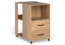 COSTWAY Beistelltisch mit Ladestation & Rollen, 2 Schubladen Bild 5