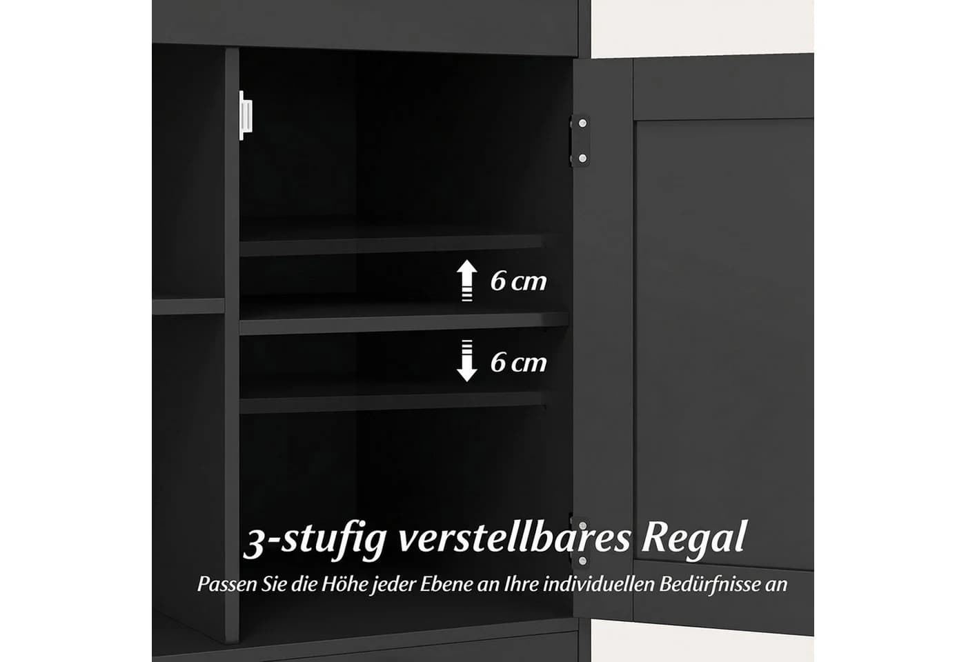 COSTWAY Beistelltisch mit Ladefunktion & verstellbarem Regal - Bild 5