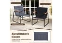 COSTWAY Balkonset 3-tlg. Bistro-Set 2 Schaukelstühle mit Kissen Tisch Bild 1
