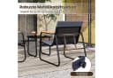 COSTWAY Balkonset 3-tlg. Bistro-Set 2 Schaukelstühle mit Kissen Tisch Bild 3