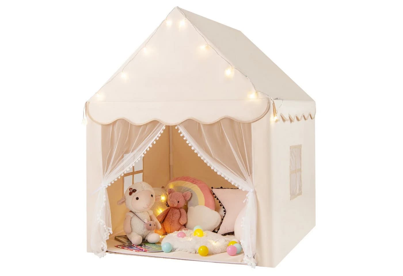 COSTWAY Spielzelt Spielhaus mit LED & Matte - Bild 2