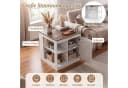 COSTWAY Beistelltisch mit Ladefunktion & verstellbarem Regal Bild 4