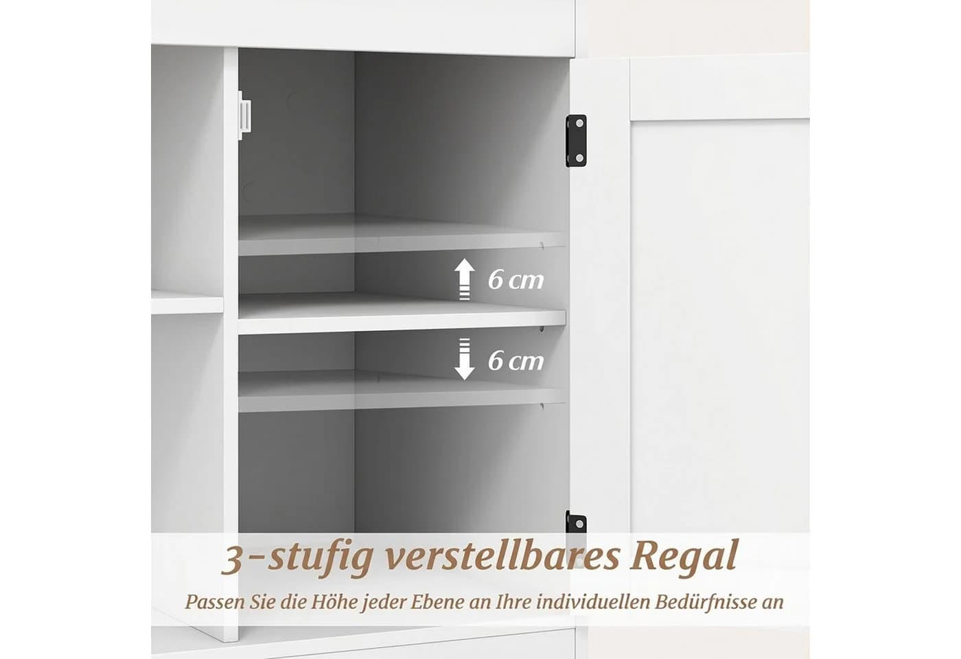 COSTWAY Beistelltisch mit Ladefunktion & verstellbarem Regal - Bild 5