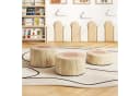 COSTWAY Kindersitzgruppe 3-tlg. Baumstumpf-Hocker Set Beige Bild 2