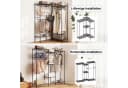 COSTWAY Offener Kleiderschrank Schwarz mit 7 Regalen & 4 Stangen Bild 3