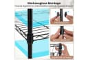 COSTWAY Offener Kleiderschrank Schwarz mit 7 Regalen & 4 Stangen Bild 5