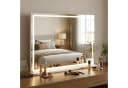 COSTWAY Schminkspiegel Hollywood LED Spiegel mit 3 Lichtfarben 80 x 60 cm Bild 2