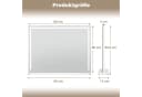 COSTWAY Schminkspiegel Hollywood LED Spiegel mit 3 Lichtfarben 80 x 60 cm Bild 5
