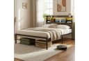 COSTWAY Doppelbett LED-Ladestation Kopfteil 140x200cm Bild 2