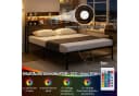 COSTWAY Doppelbett LED-Ladestation Kopfteil 140x200cm Bild 3