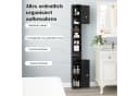 COSTWAY Badkommode Hochschrank mit Beleuchtung schmal Schwarz/Weiß Bild 5