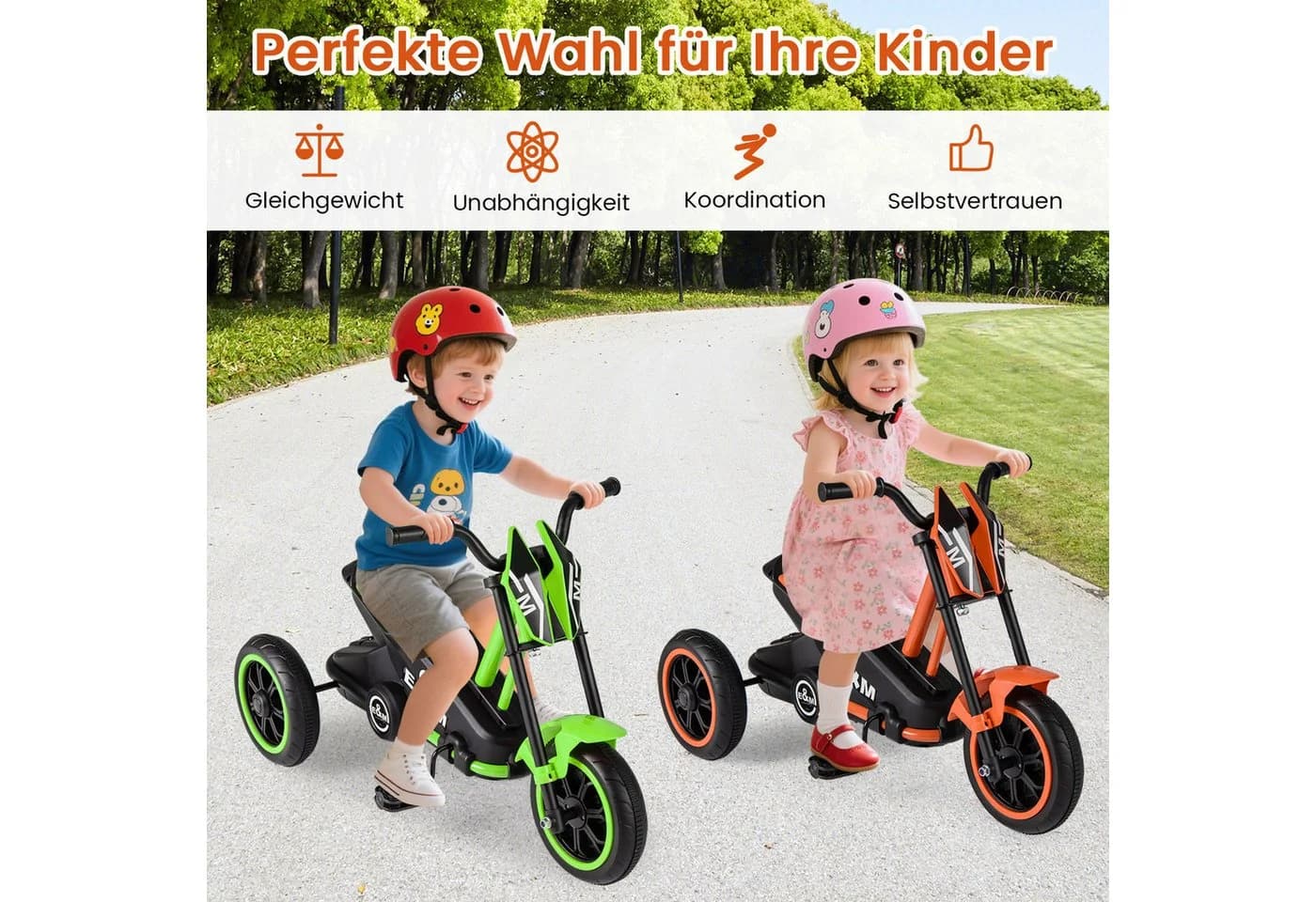 KOMFOTTEU Kinderdreirad mit Lenkbegrenzung und rutschfesten Pedalen - Bild 4