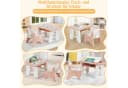 KOMFOTTEU Kindertisch höhenverstellbar Grau/Rosa mit magnetischer Platte Bild 4