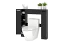 KOMFOTTEU Fächerschrank Toilettenregal Weiß Schwarz Grau Bild 2