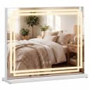 COSTWAY LED Schminkspiegel Weiß 3-farbig Dimmbar Bild 1