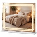 COSTWAY LED Schminkspiegel Weiß 3-farbig Dimmbar Bild 2