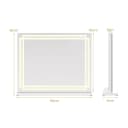 COSTWAY LED Schminkspiegel Weiß 3-farbig Dimmbar Bild 3
