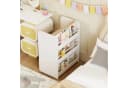 COSTWAY Kinderregal Weiß Montessori Buchregal mit Rollen Bild 1