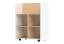 COSTWAY Kinderregal Weiß Montessori Buchregal mit Rollen Bild 2