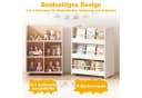 COSTWAY Kinderregal Weiß Montessori Buchregal mit Rollen Bild 3