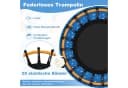 COSTWAY Kindertrampolin Blau/Orange mit Griff & Randabdeckung Bild 1