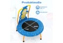 COSTWAY Kindertrampolin Blau/Orange mit Griff & Randabdeckung Bild 3